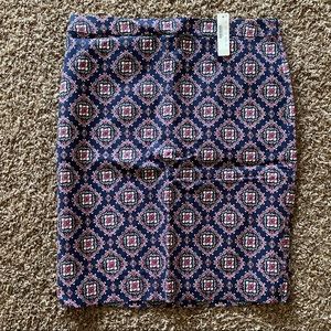 J. Crew Square Paisley Pencil Skirt